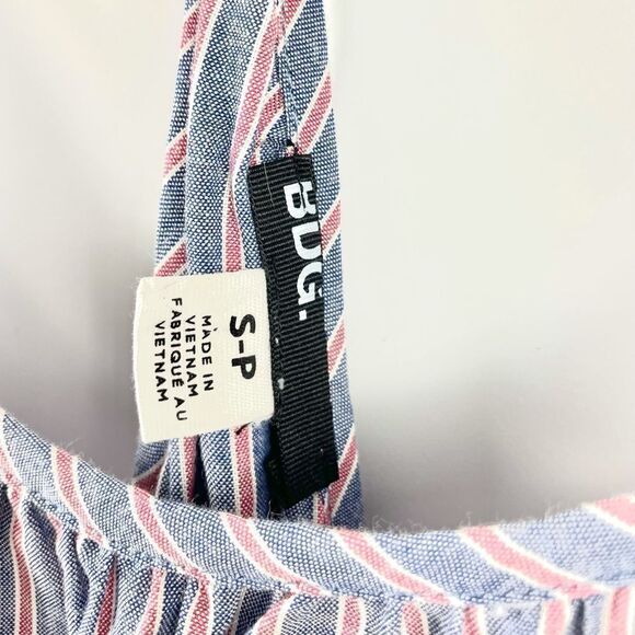 Urban Outfitters BDG Chambray Rayon Sleeveless Striped Dress Size S - Picture 4 of 6